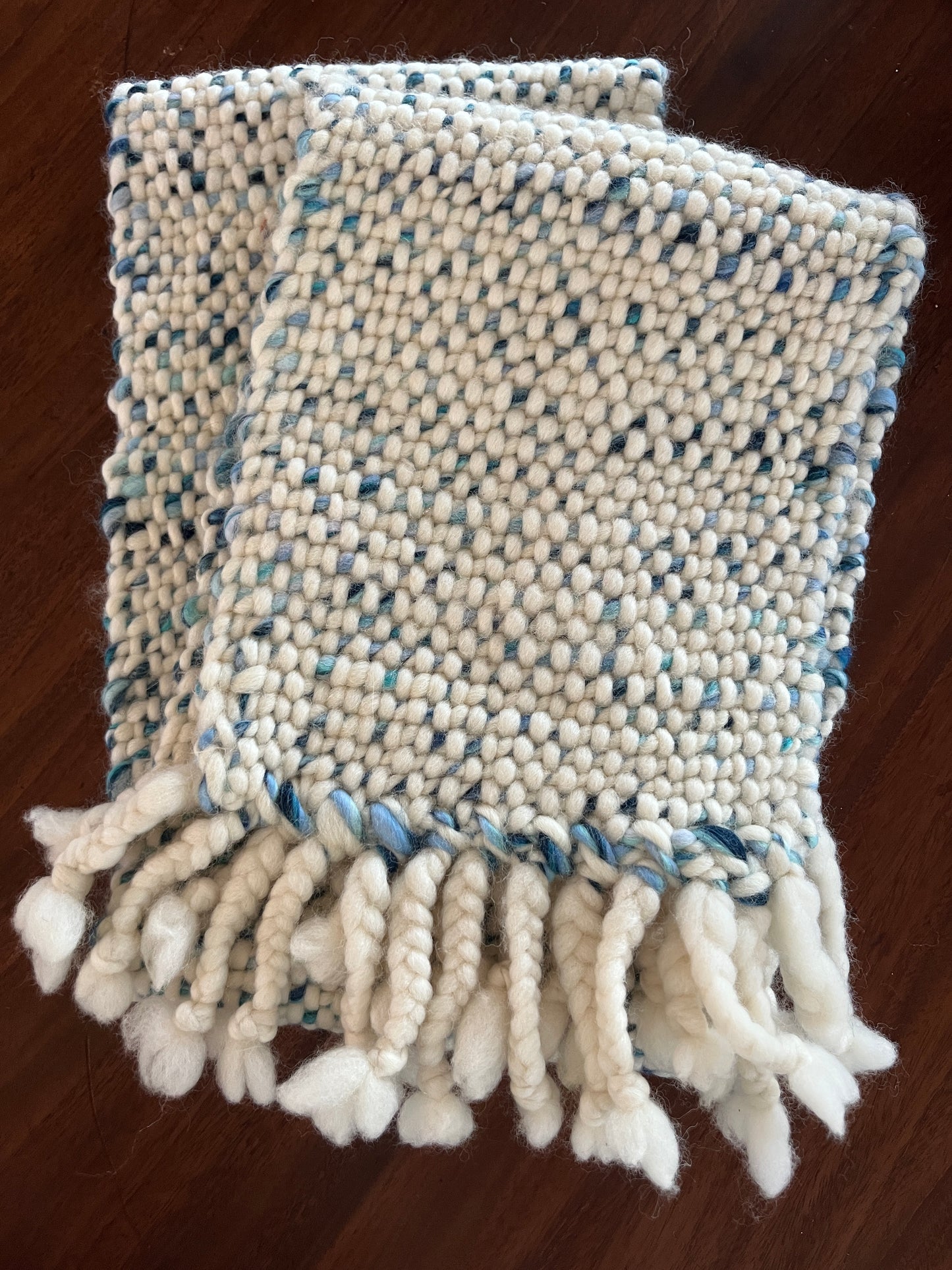 Hand woven 100% merino scarf