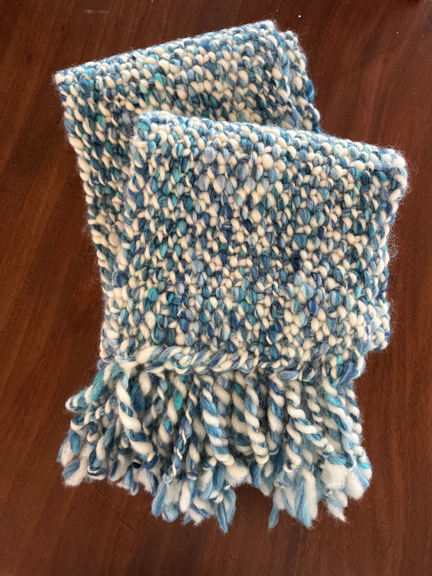 Hand woven 100% merino scarf