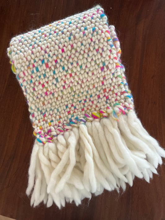 Hand woven 100% Merino scarf