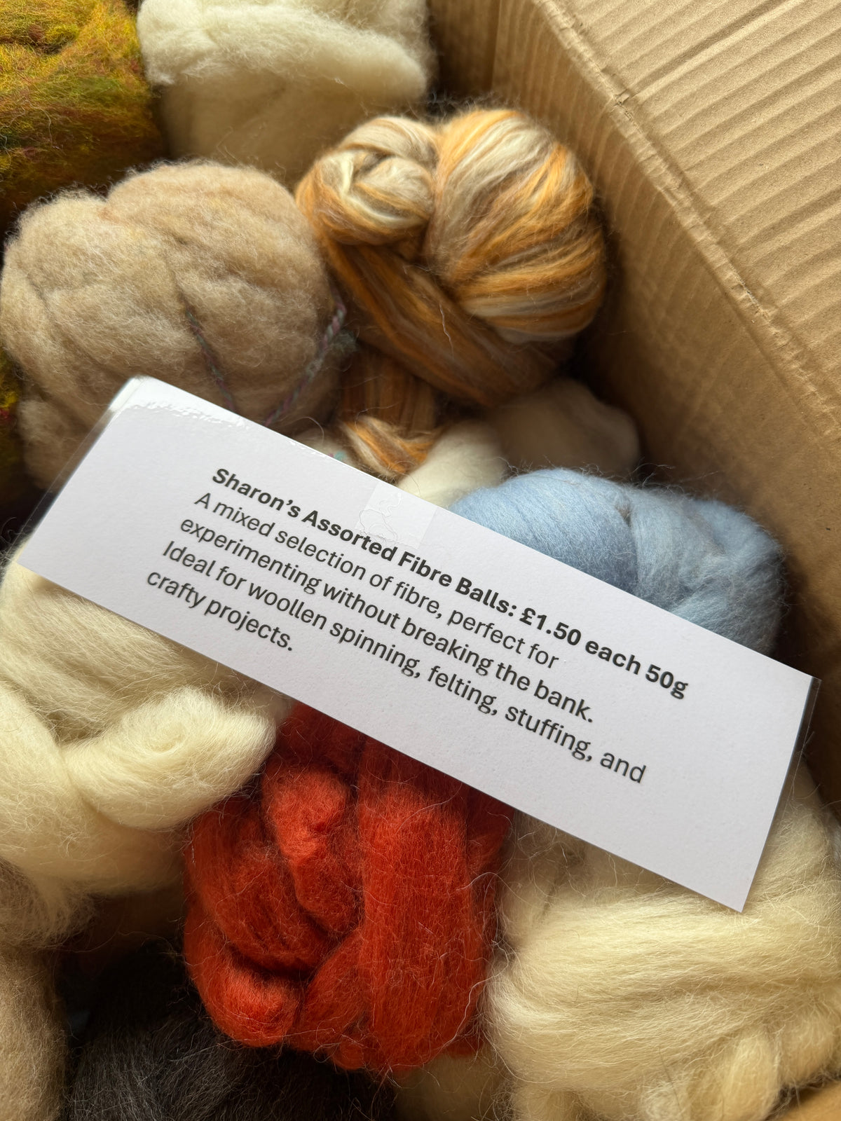 Sharon's 50g Assorted Fibre Balls